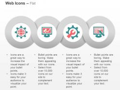 Web development seo monitoring content optimization web design ppt icons graphics