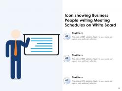 White people icon business schedules illustrating publicity workforce management