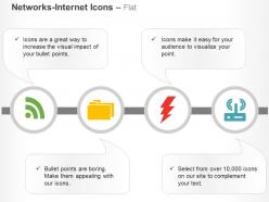 Wifi folder energy network communication ppt icons graphics
