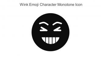 Wink Emoji Character Monotone Icon In Powerpoint Pptx Png And Editable Eps Format