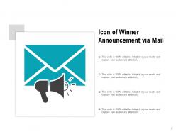 Winner Announcement Holding Megaphone Olympic Lifting Trophy Performing Team