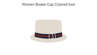Women Boater Cap Colored Icon In Powerpoint Pptx Png And Editable Eps Format
