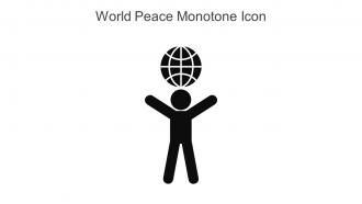 World Peace Monotone Icon In Powerpoint Pptx Png And Editable Eps Format