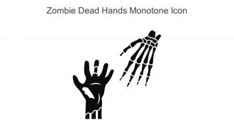 Zombie Dead Hands Monotone Icon In Powerpoint Pptx Png And Editable Eps Format